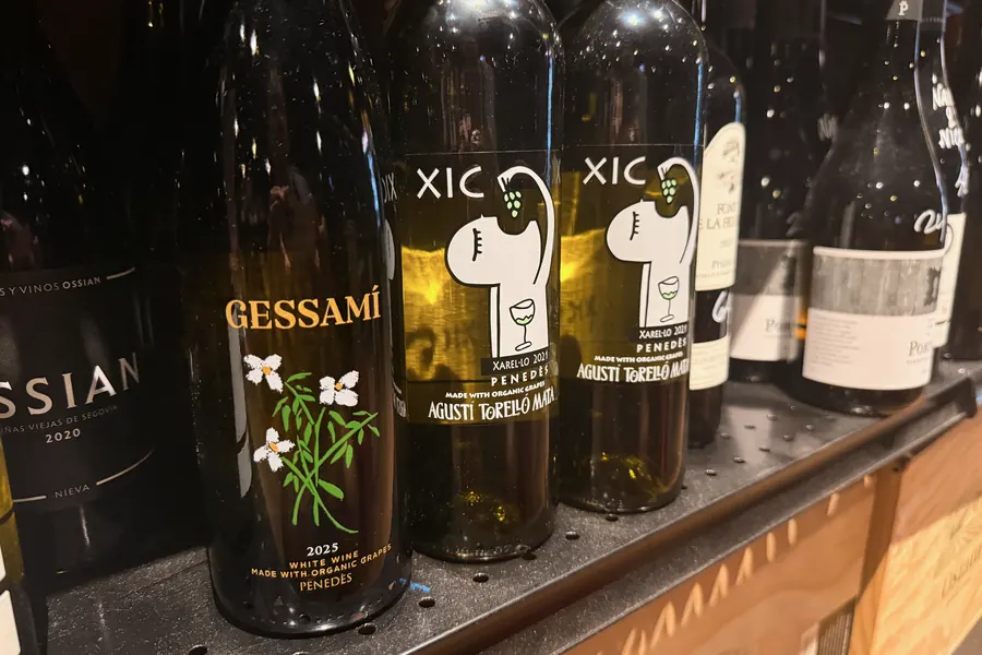 La Vid’s Penedès shelf: Gessamí and two bottles of Xic by Agustí Torelló Mata